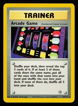 Arcade Game (Goldenrod Game Corner) 83/111 Rare Neo Genesis Pokemon Card - Image 1