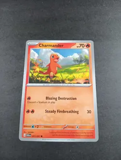 Pokemon Paldean Fates Charmander Common Card 007/091 NM - Image 1