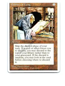 Library of Leng #351 Uncommon Fourth Edition MTG NP Near Mint or Better - Image 1