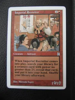 MtG Magic the Gathering Imperial Recruiter Portal Three Kingdoms Englisch EX+ - Image 1