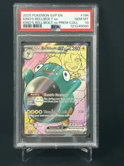 2025 POKEMON SVP EN-SV BLACK STAR PROMO #194 IONO'S BELLIBOLT EX PSA 10 - Image 1