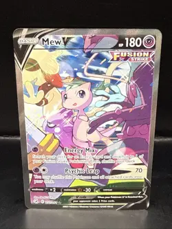 Pokemon Mew v Holo Alternative Art Ultra Rare TCG Fusion Strike Card 251/264 - Image 1