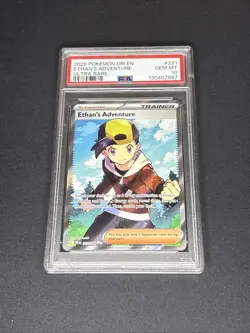 2025 Pokemon Destined Rivals #221 Ethan’s Adventure Full Art PSA 10 - Image 1