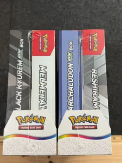 Sealed New Pokemon Melmetal/Black Kyurem and Archaludon/Reshiram EX Box Bundles - Image 1