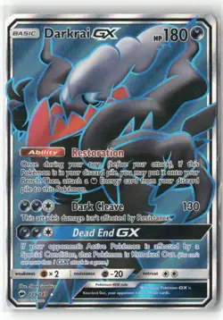 Pokemon Darkrai GX (Full Art) Ultra Rare SM - Burning Shadows 139/147 NM - Image 1