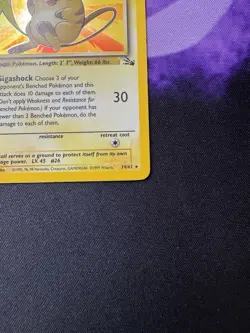 Pokemon TCG Raichu Fossil 14/62 Holo Unlimited Holo Rare LP - Image 3
