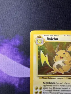 Pokemon TCG Raichu Fossil 14/62 Holo Unlimited Holo Rare LP - Image 5