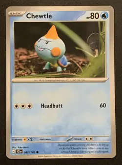 Chewtle - 043/142 - Common - SV07: Stellar Crown - Pokemon TCG - Image 1