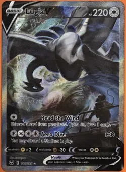 2022 Pokemon SWSH Silver Tempest Lugia V 186 TAG 9 Mint Alt Art - Image 2