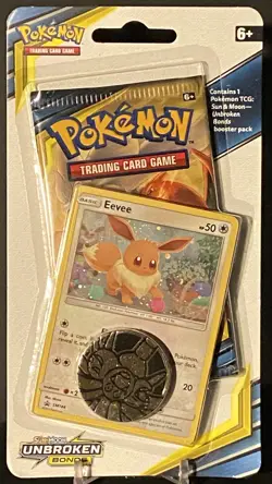 Pokemon Unbroken Bonds Eevee Checklane Blister Pack (Charizard & Reshiram Art) - Image 1