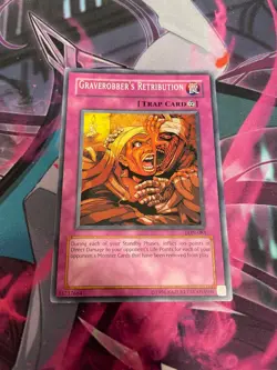 YUGIOH - GRAVEROBBER'S RETRIBUTION - COMMON - LON - LP - MISPRINT - Image 1