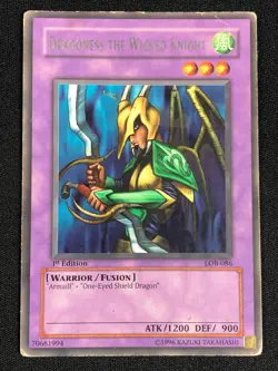 YUGIOH DRAGONESS THE WICKED KNIGHT LOB-086 1ST NA PRINT (MP) - Image 1