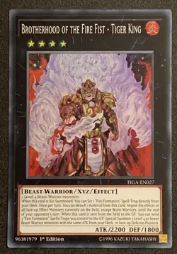 Brotherhood of the Fire Fist - Tiger King | FIGA-EN027 | Super Rare, 1st, YuGiOh - Image 1