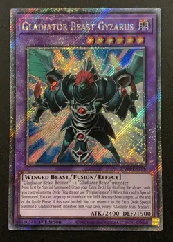 Gladiator Beast Gyzarus - RA03-EN198 - Platimun Secret Rare - 1st Ed - YuGiOh - Image 1