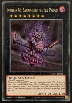 Number 68: Sanaphond The Sky Prison - TOCH-EN051 - Rare - 1st Ed - Yugioh TCG - Image 1