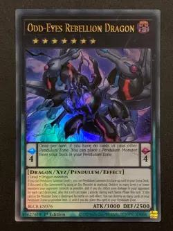 Odd-Eyes Rebellion Dragon | BLCR-EN076 | Ultra Rare | 1st Edition | YuGiOh TCG - Image 1