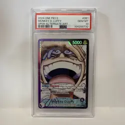 2024 ONE PIECE EMPERORS IN THE NEW WORLD ALT ART #061 MONKEY D. LUFFY PSA 10 - Image 1
