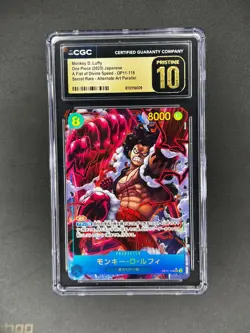 One Piece Monkey D. Luffy OP11-118 Alt Art Parallel Japanese CGC 10 Pristine - Image 1