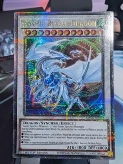 YuGiOh! Cosmic Blazar Dragon MP24-EN029 Quarter Century Rare 1st Ed* - Image 1