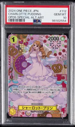 2024 ONE PIECE JPN OP08-TWO LEGENDS #112 CHARLOTTE PUDDING PSA 10 - Image 1