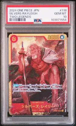 2024 ONE PIECE JPN OP08-TWO LEGENDS #118 SILVERS RAYLEIGH PSA 10 - Image 1