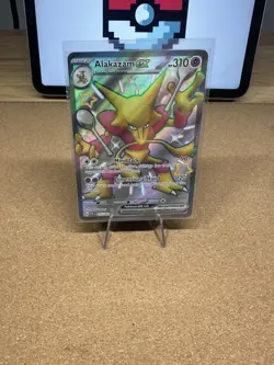 Pokemon Card TCG - Alakazam ex 215/091 Ultra Rare Shiny Paldean Fates Near Mint - Image 1