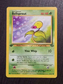 1st Edition Bellsprout Jungle Pokemon Card LP 49/64 Common - Image 1