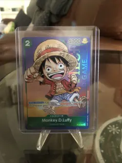 Monkey D. Luffy P-037 PR RARE Gen Con Foil 2023 One Piece Card Game English - Image 1