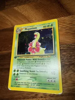Pokemon Neo Genesis 1st Edition Meganium Holo Rare Card 11/111 WOTC TCG - Image 1