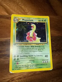 Pokemon Neo Genesis 1st Edition Meganium Holo Rare Card 11/111 WOTC TCG - Image 2
