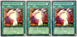 3 x PSV-EN070 Ground Collapse - Common 1st Edition LP/NM YuGiOh Cards - Image 1