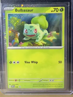 Bulbasaur SVP EN 046 - 151 Black Star Promo - Cosmos Holo Pokemon Card NM - Image 1