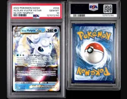 Pokemon Alolan Vulpix VSTAR Silver Tempest Card 034/195 PSA 10 - Image 1