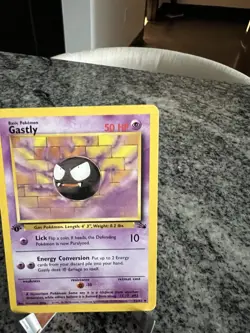 Pokemon TCG Gastly Fossil, 1st Edition Uncommon Card 33/62 - Image 3