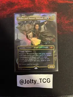 Shiko and Narset, Unified (Borderless) Commander: Tarkir: Dragonstorm Foil - Image 1