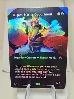 Taigam, Master Opportunist (Borderless) Tarkir: Dragonstorm Foil - Image 1