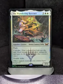 The Wandering Rescuer Duskmourn: House of Horror Foil 2024 Promo Stamp - Image 1