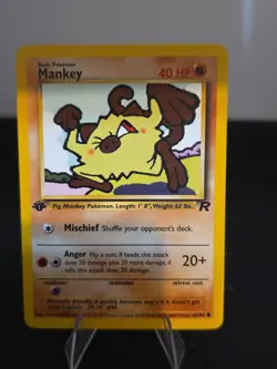 Mankey - 1st Edition - Team Rocket - 61/82 - Pokemon Card - Image 1