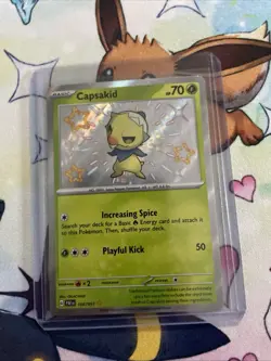 Capsakid 106/091 - SV: Paldean Fates (PAF) Shiny Rare Pokemon TCG NM - Image 1