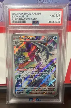 2023 Pokemon Paldea Evolved Baxcalibur #210 Illustration Rare PSA 10 Gem Mint - Image 1
