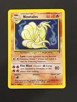 Ninetales 17/110 Legendary Collection Pokemon Card Holo Rare LP Print Line Back - Image 1