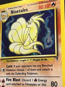 Ninetales 17/110 Legendary Collection Pokemon Card Holo Rare LP Print Line Back - Image 2