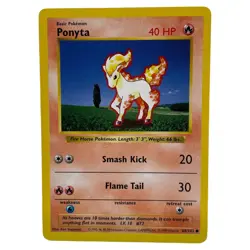 Ponyta 60/102 Pokemon Base Set Unlimited Shadowless Common LP - Image 2