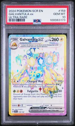 2024 POKEMON SCR EN-STELLAR CROWN ULTRA RARE #159 GALVANTULA EX PSA 10 - Image 1