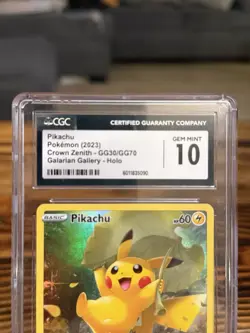 Pokemon Pikachu Crown Zenith Galarian Gallery Full Art #GG30 CGC 10 Gem Mint - Image 3