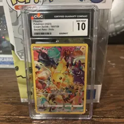 Pokemon Pikachu Crown Zenith Secret Rare Full Art #160 CGC 10 Gem Mint - Image 1