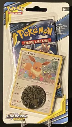Pokemon Unbroken Bonds Eevee Checklane Blister Pack (Marshadow & Machamp Art) - Image 1