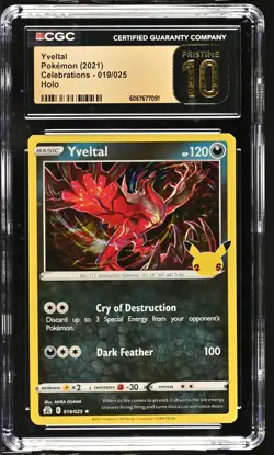 YVELTAL Celebrations Holo Rare #019 CGC Pristine 10 Pokemon [Nostalgium] - Image 1