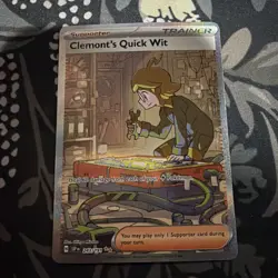 Clemonts Quick Wit 243/191 Pokemon TCG Surging Sparks Special Illustration Rare - Image 1