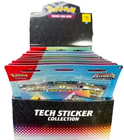 Pokemon TCG Lot Of 10 Prismatic Evolutions Tech Sticker Collection Sealed - Image 1